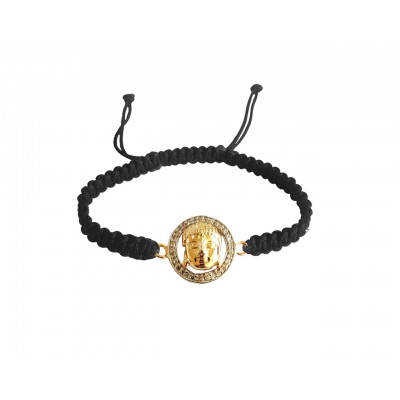 Buddha Charm Bracelet with Diamonds in gold